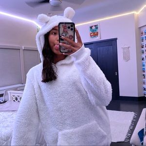 soft sherpa pullover